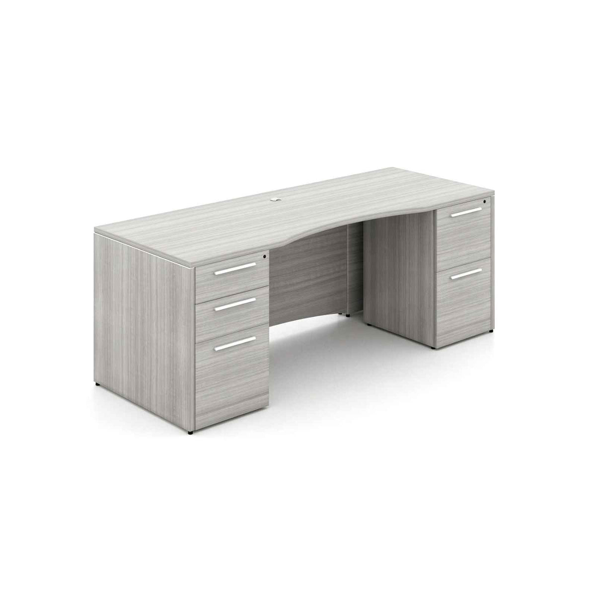 Santa Monica 60"W Double Pedestal Rectangular Desk