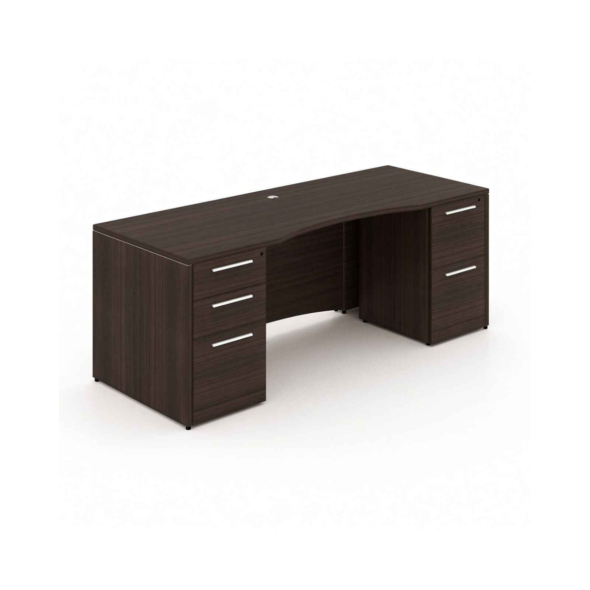 Santa Monica 60"W Double Pedestal Rectangular Desk
