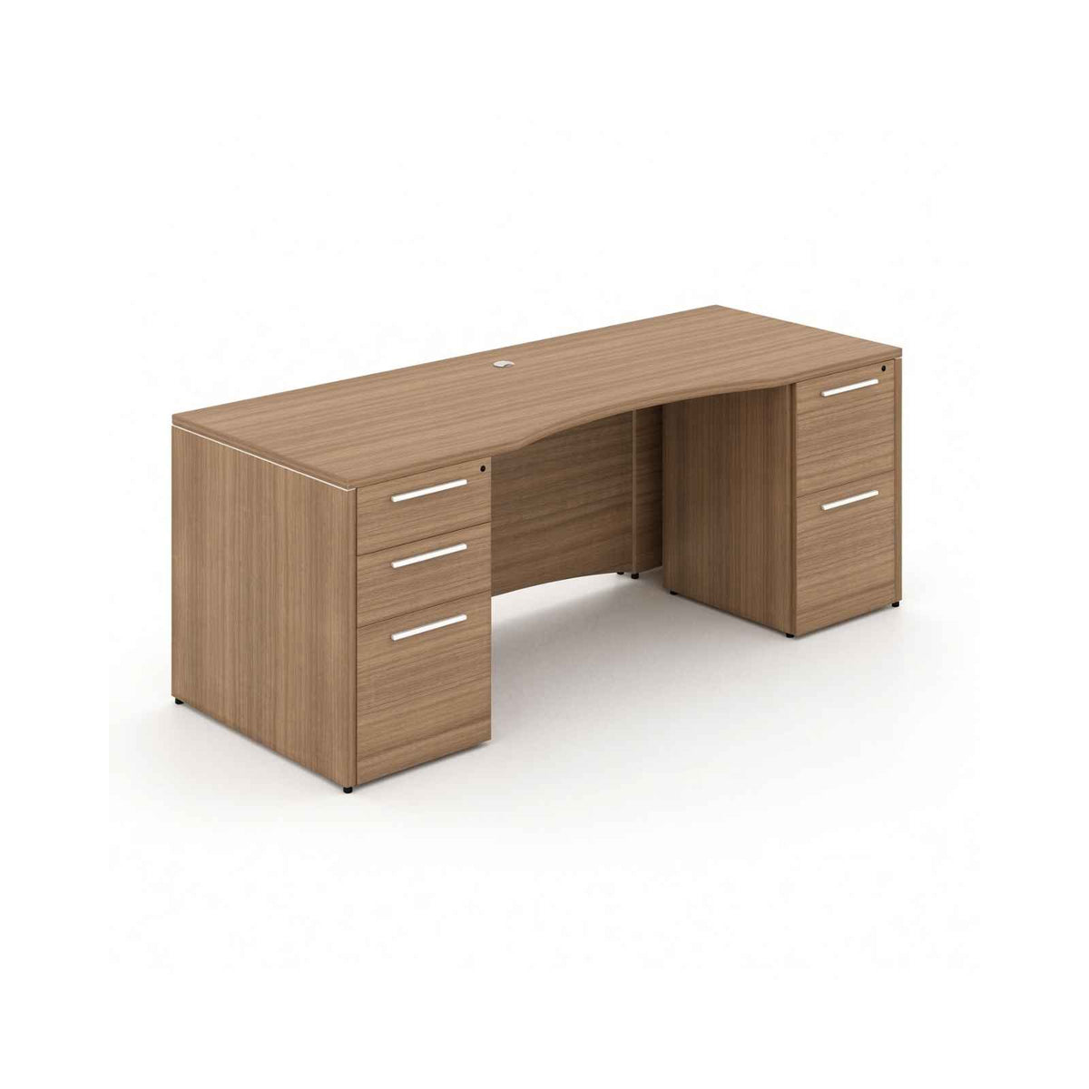 Santa Monica 60"W Double Pedestal Rectangular Desk