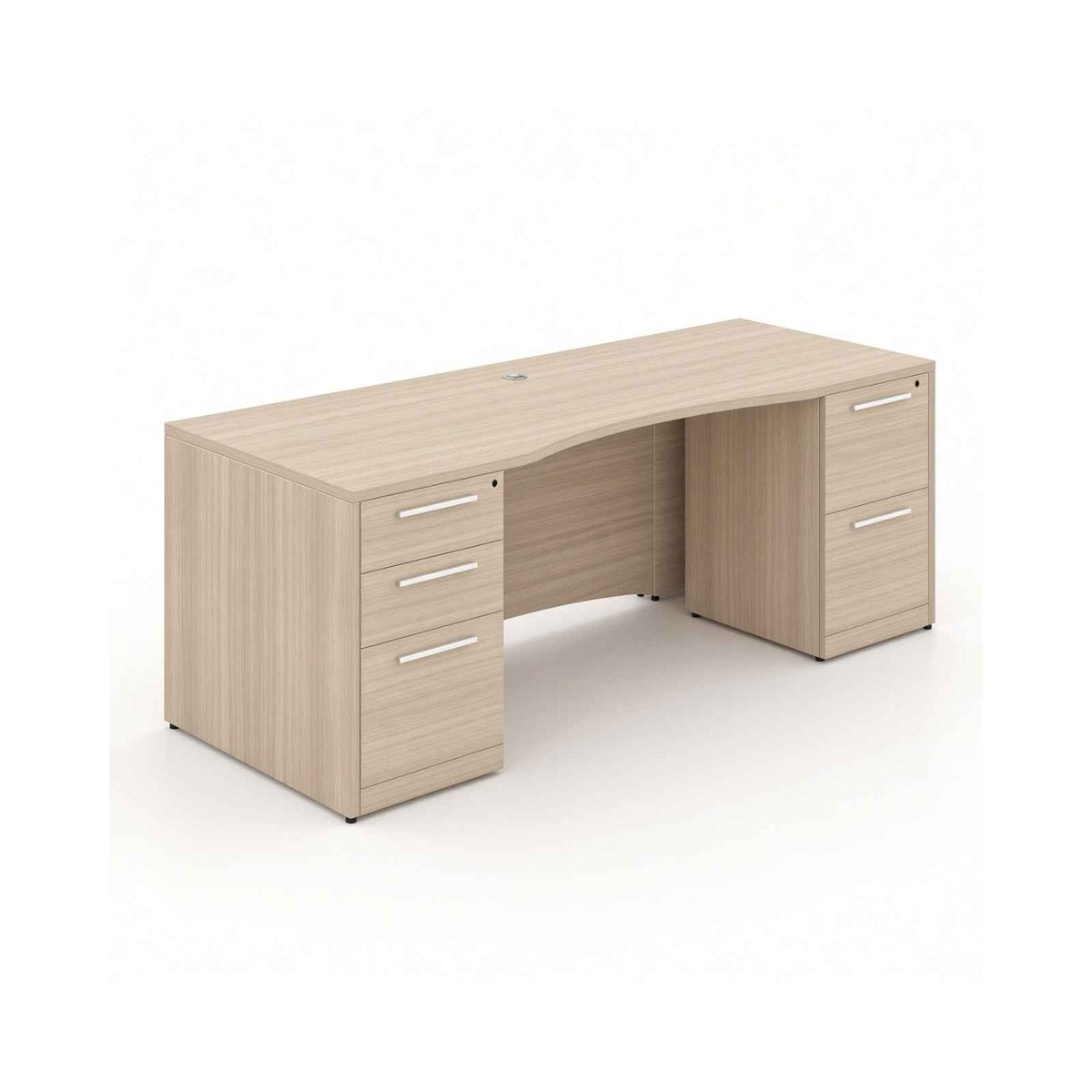 Santa Monica 72" W Double Pedestal Rectangular Desk