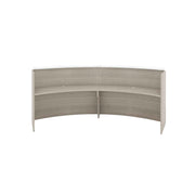 Santa Monica Curved Reception Desk with White Glass Top