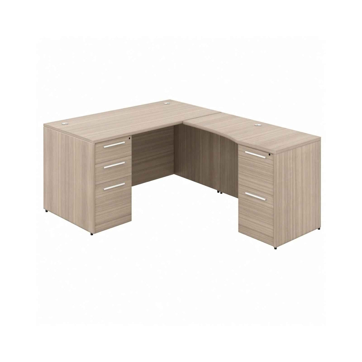 Santa Monica L-Shaped Desk with Laminate Modesty Panel