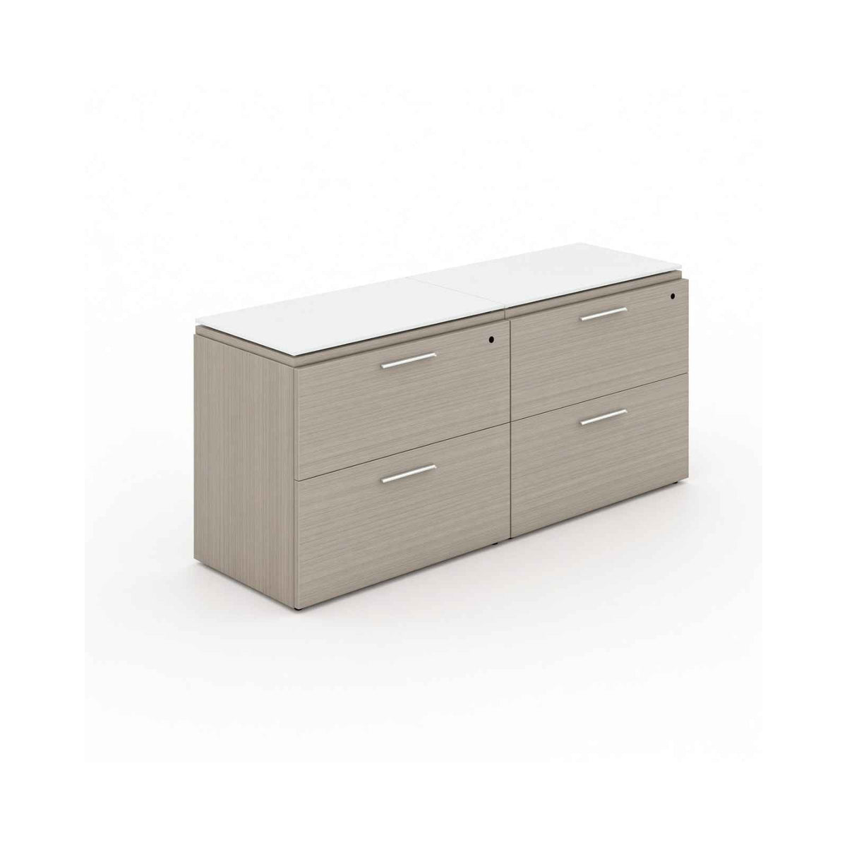 Santa Monica Lateral File Cabinet with Glass Tops