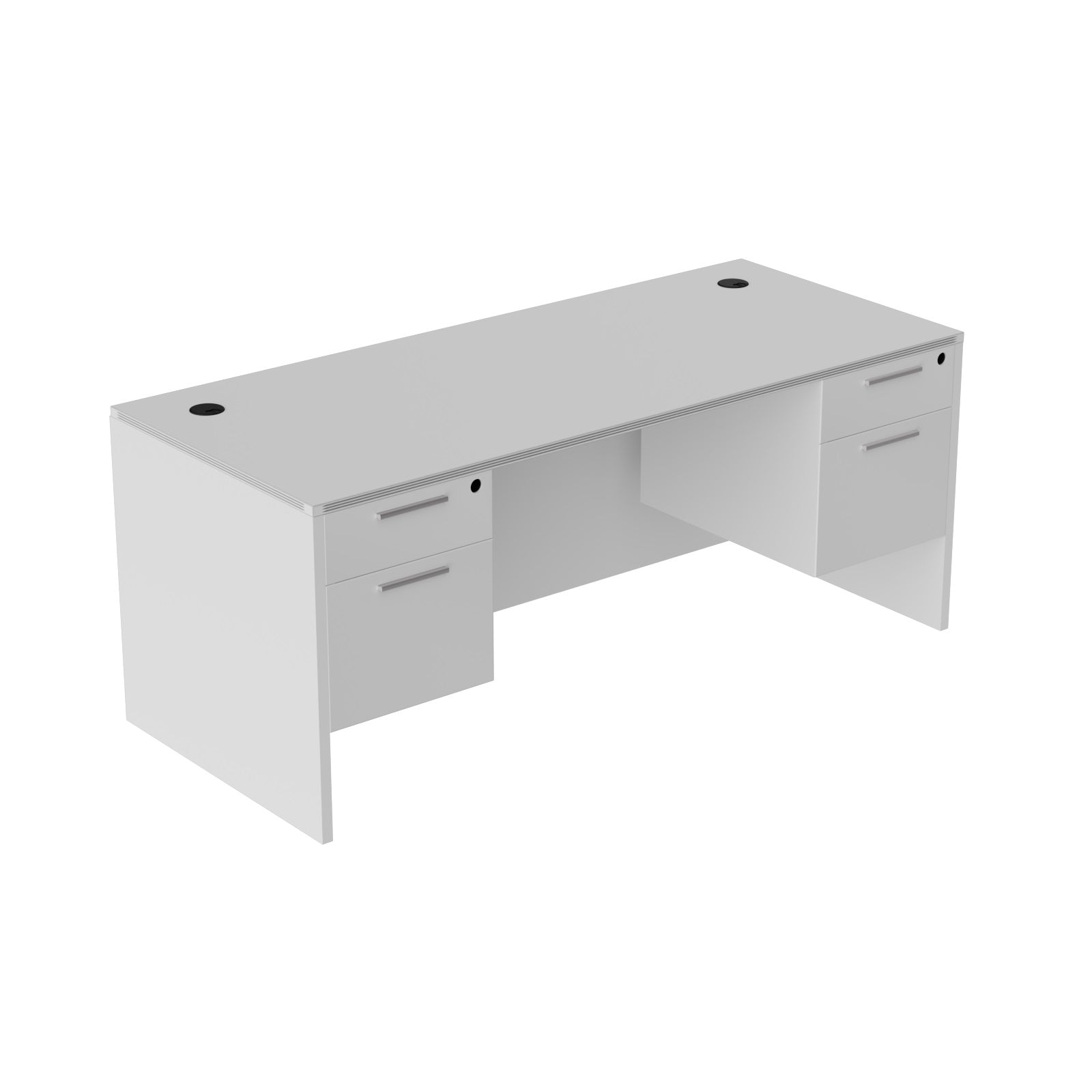 Carmel 60"W Suspended Double Pedestal Rectangular Desk