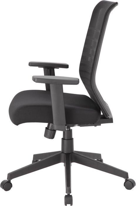 Bedarra Horizontal Mesh Back Task Chair | Black - Freedman's Office Furniture - Left Side