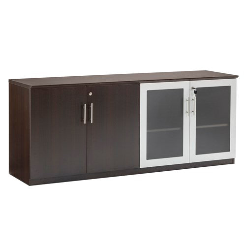Malibu Low Office Wall Cabinet with Glass Doors - Freedman's Office Furniture - Main