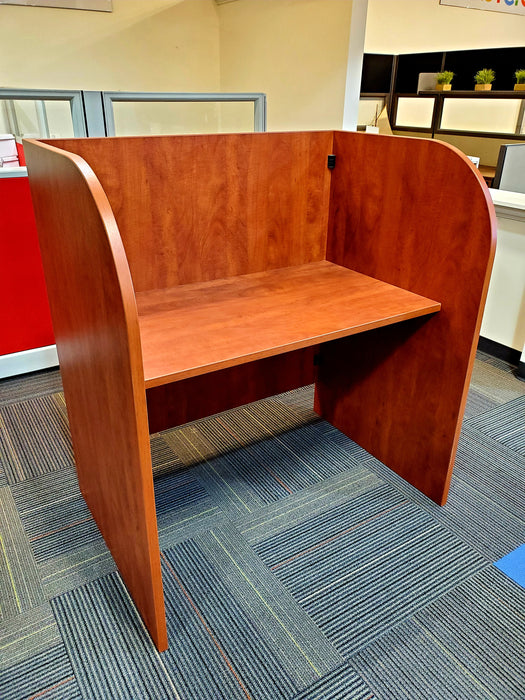 Carmel Telemarketing Office Work Station | 42"W x 24"D | Cherry - Freedman's Office Furniture - Main