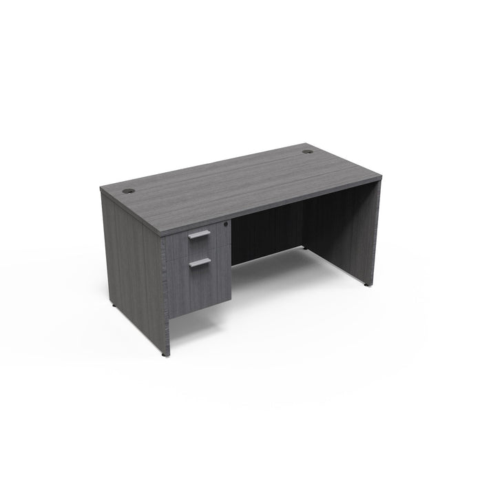 Bellagio Single Pedestal Desk | 24”x48” - Freedman's Office Furniture - Main