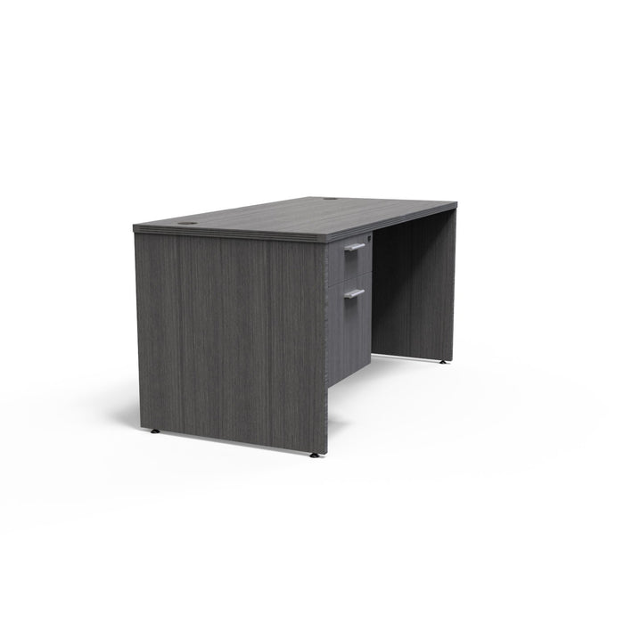 Bellagio Single Pedestal Desk | 24”x48” - Freedman's Office Furniture - Left Side