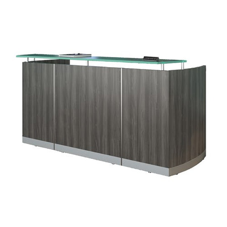 Malibu Reception Station - Freedman's Office Furniture - Gray Steel Front