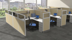 5'x5' 6-Person Modular Office Cubicle Workstations Image