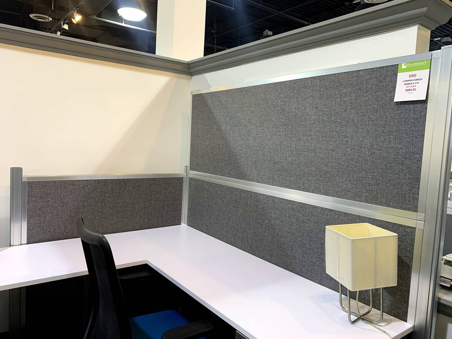 Visio L-Shaped Office Cubicle Panels - Freedman's Office Furniture - Side