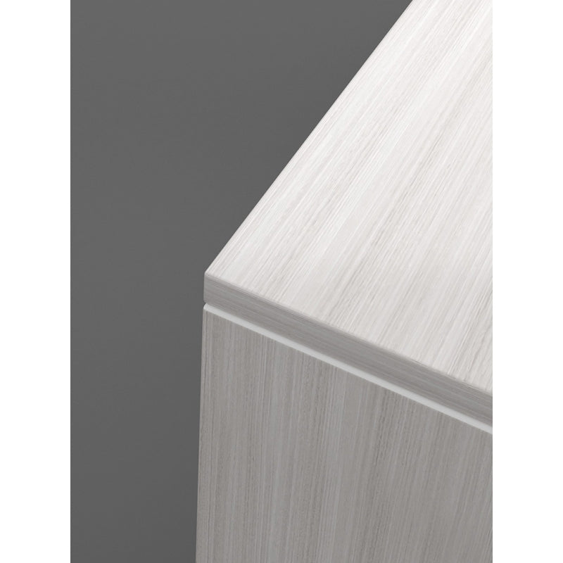 Santa Monica Rectangular Desk | Double Pedestal | 30"x60" - Freedman's Office Furniture - Corner in Blanc de Gris