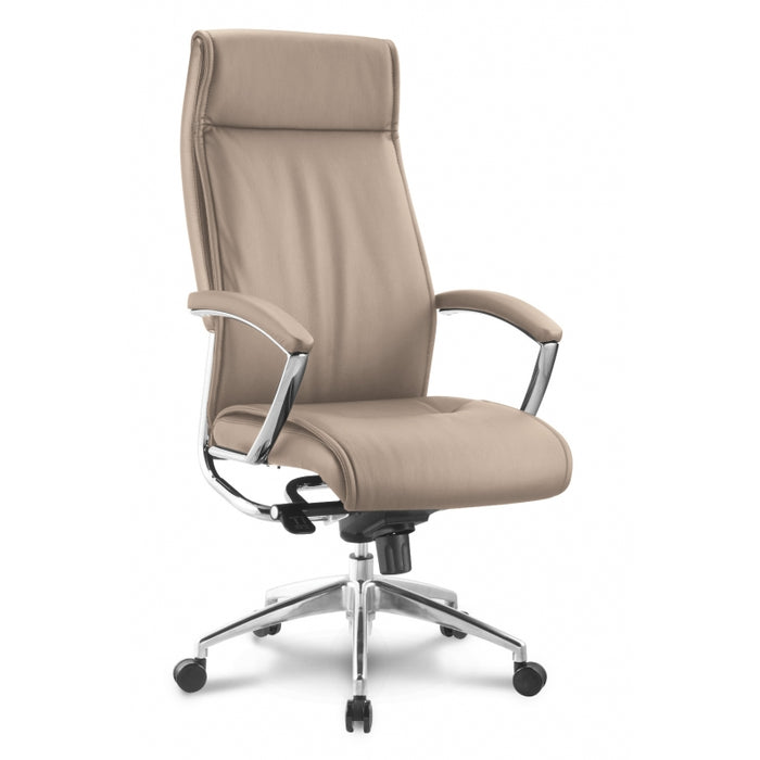 Altitude High Back Executive Office Chair | Sand Leather - Freedman's Office Furniture - Front Right View