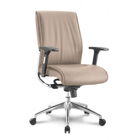 Altitude | Mid Back Executive Chair | Sand Leather Freedman's Office Furniture