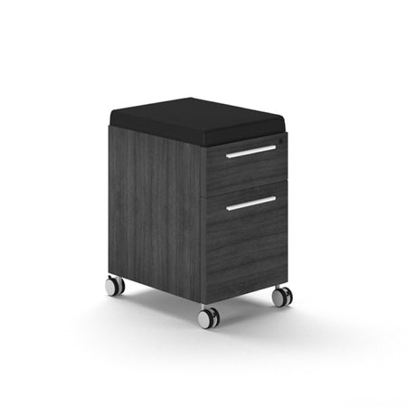 Santa Monica Deluxe Mobile Office Pedestal Box File - Freedman's Office Furniture - Grey