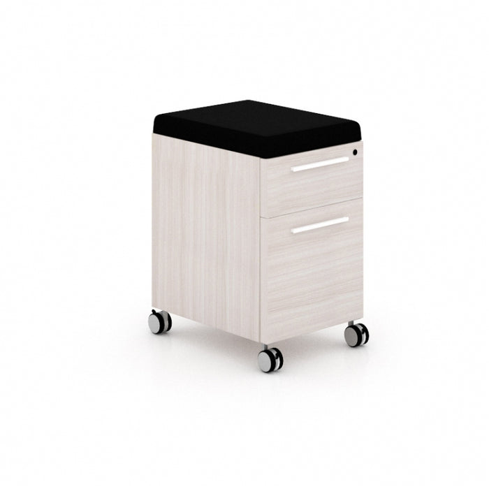 Santa Monica Deluxe Mobile Office Pedestal Box File - Freedman's Office Furniture - Blanc de Gris