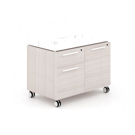 Santa Monica Mobile Storage Cabinet - Freedman's Office Furniture - Blanc de Gris