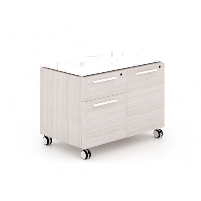 Santa Monica Mobile Storage Cabinet - Freedman's Office Furniture - Blanc de Gris