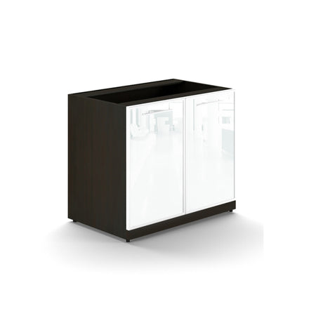 Santa Monica Office Storage Cabinet | 2 Door | Glass Doors W/O Top - Freedman's Office Furniture - Main