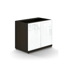 Santa Monica Office Storage Cabinet | 2 Door | Glass Doors W/O Top Image