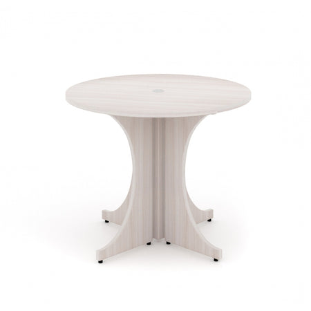 Santa Monica Round Meeting Table | 36" - Freedman's Office Furniture - Blanc de Gris