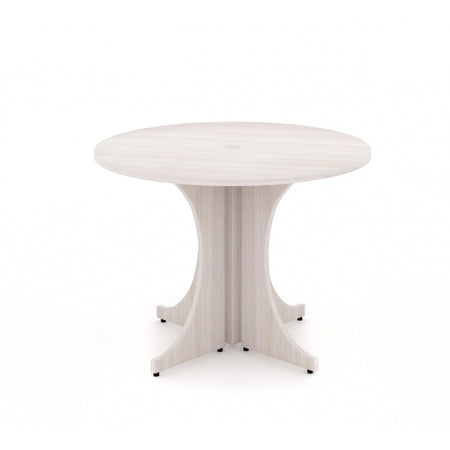 Santa Monica Round Office Meeting Table | 42" - Freedman's Office Furniture - Blanc de Gris