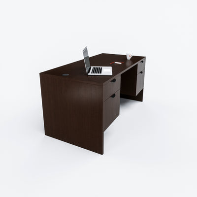 Carmel 60"W Suspended Double Pedestal Rectangular Desk