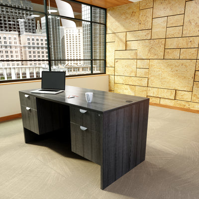 Bellagio 60"W Suspended Double Pedestal Rectangular Desk