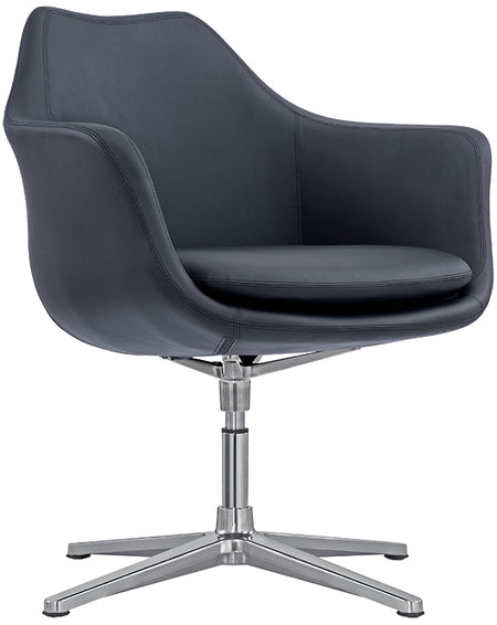 Bacia Executive Leather Office Side Chair - Freedman's Office Furniture - Front Right Side