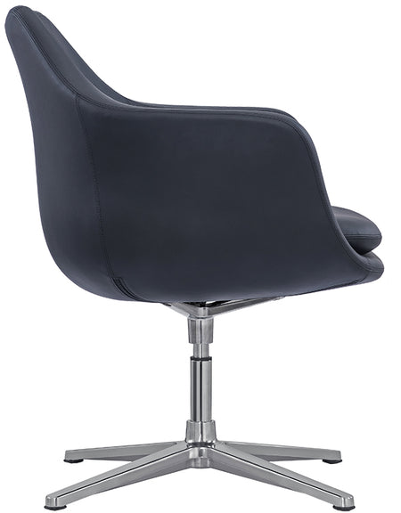 Bacia Executive Leather Office Side Chair - Freedman's Office Furniture - Right Side