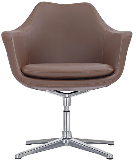 Bacia Executive Leather Office Side Chair - Freedman's Office Furniture - Brown