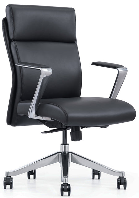 Bacia Mid-Back Executive Leather Office Chair - Freedman's Office Furniture - Front Right Side