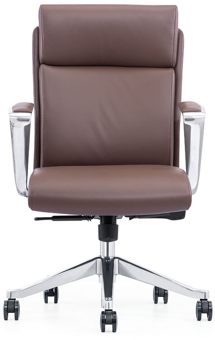 Bacia Mid-Back Executive Leather Office Chair - Freedman's Office Furniture - Brown