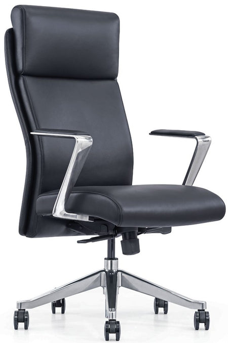 Bacia Executive High Back Leather Office Chair - Freedman's Office Furniture - Black