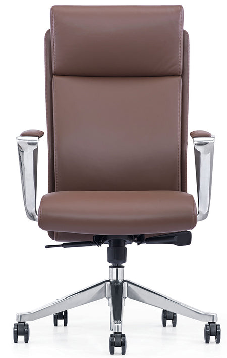 Bacia Executive High Back Leather Office Chair - Freedman's Office Furniture - Brown