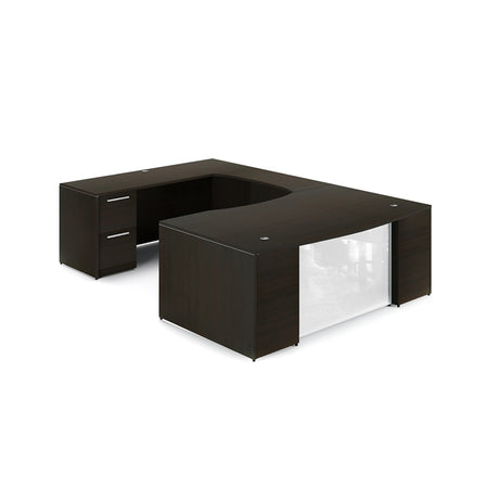 Santa Monica U-Shaped Office Desk - Freedman's Office Furniture - Espresso