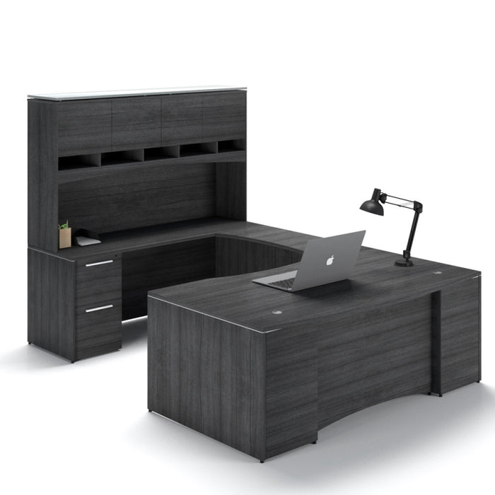 Santa Monica U-Shaped Office Desk - Freedman's Office Furniture - Grey