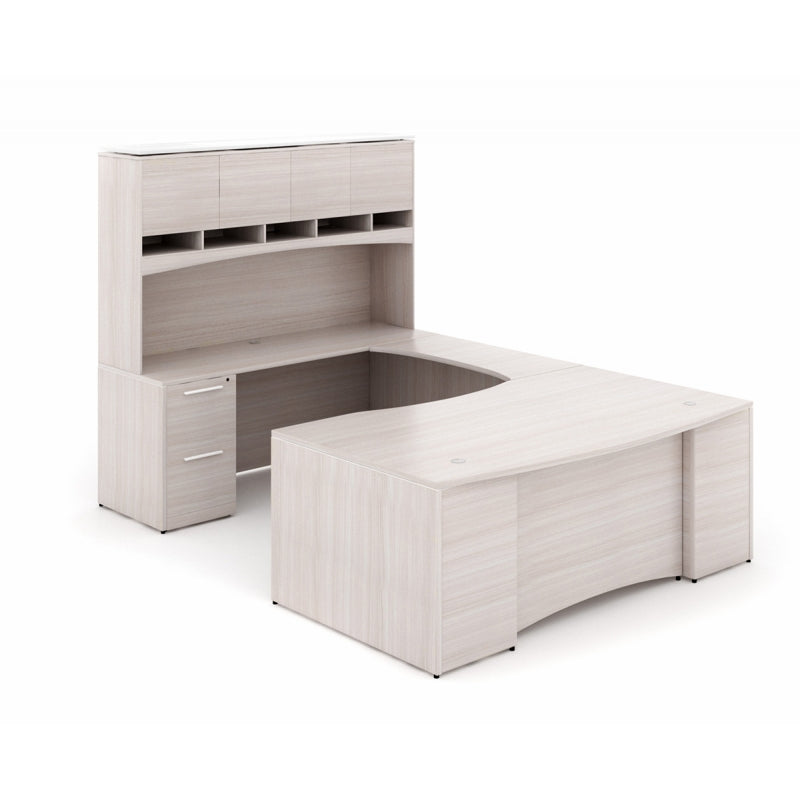 Santa Monica | Executive U-Shaped Desk with Hutch | In-Stock Near You | Freedman's Office Furniture