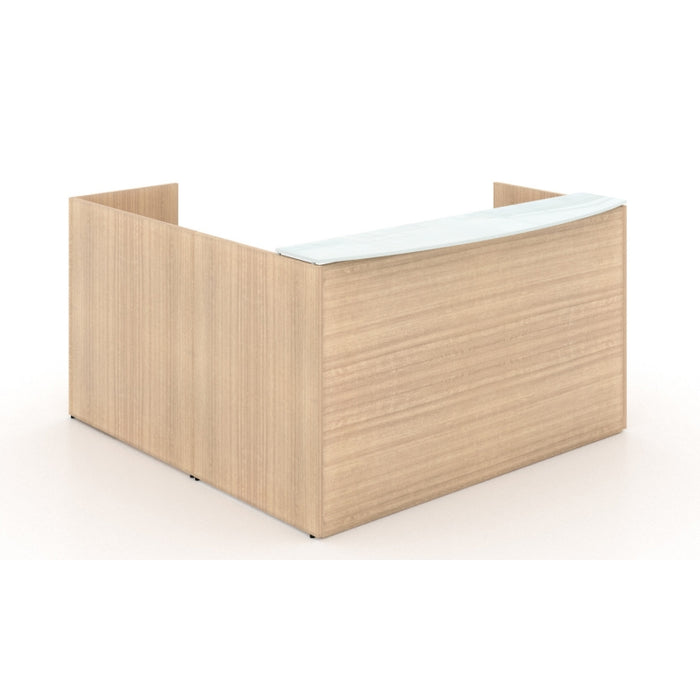 Santa Monica | Office Reception Desk with Floating Glass Top - Freedman's Office Furniture - Miele