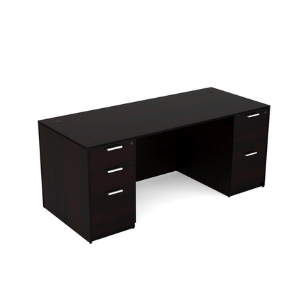 Carmel Credenza Full Pedestal Desk | 24"x71" - Freedman's Office Furniture - Main