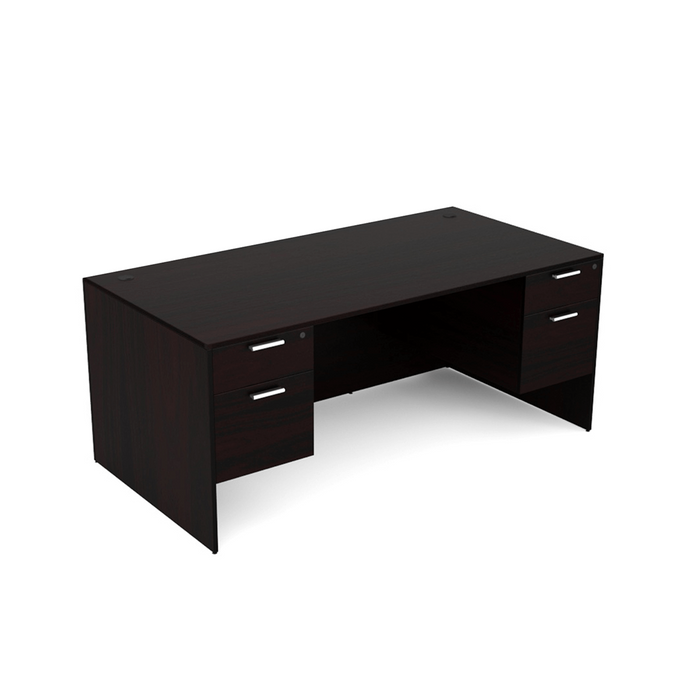 Carmel Credenza Suspended Pedestal Desk | 24"x71" - Freedman's Office Furniture - Main