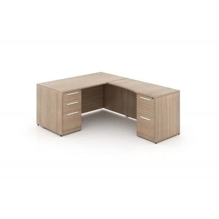 Santa Monica Modern Office Desk with 42' Return - Freedman's Office Furniture - Miele