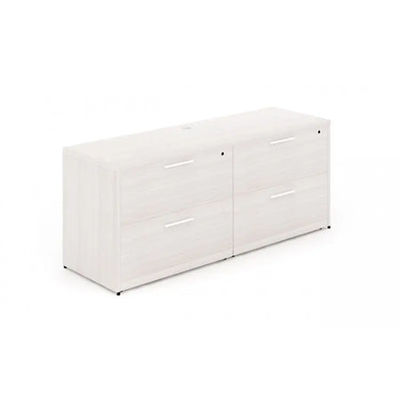 Santa Monica Office Credenza With 4 Drawer Lateral File - Freedman's Office Furniture - Blanc de Gris