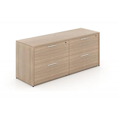 Santa Monica Office Credenza With 4 Drawer Lateral File - Freedman's Office Furniture - Noce