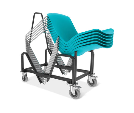 High-Density Stacking Chairs Cart - Freedman's Office Furniture - Stacked Chairs