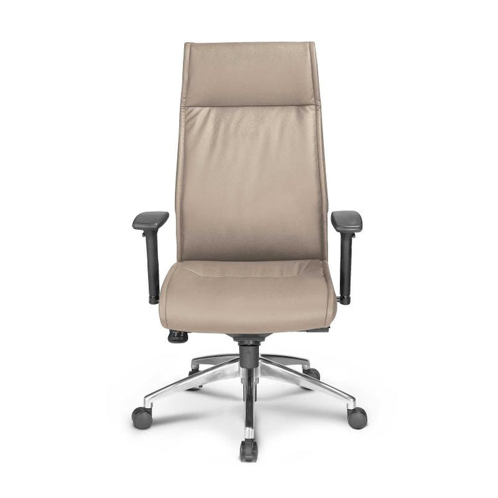 Altitude High Back Executive Office Chair | Sand Leather - Freedman's Office Furniture - Front Side