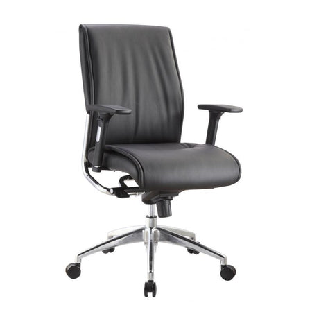 Altitude Mid Back Executive Chair | Black Leather - Freedman's Office Furniture - Main