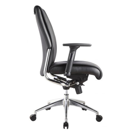Altitude Mid Back Executive Chair | Black Leather - Freedman's Office Furniture - Right Side