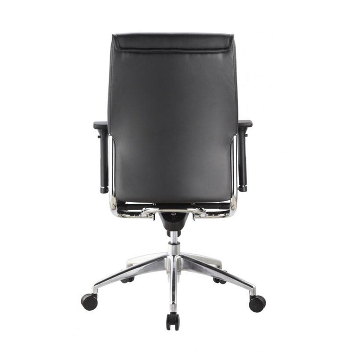 Altitude Mid Back Executive Chair | Black Leather - Freedman's Office Furniture - Back Side